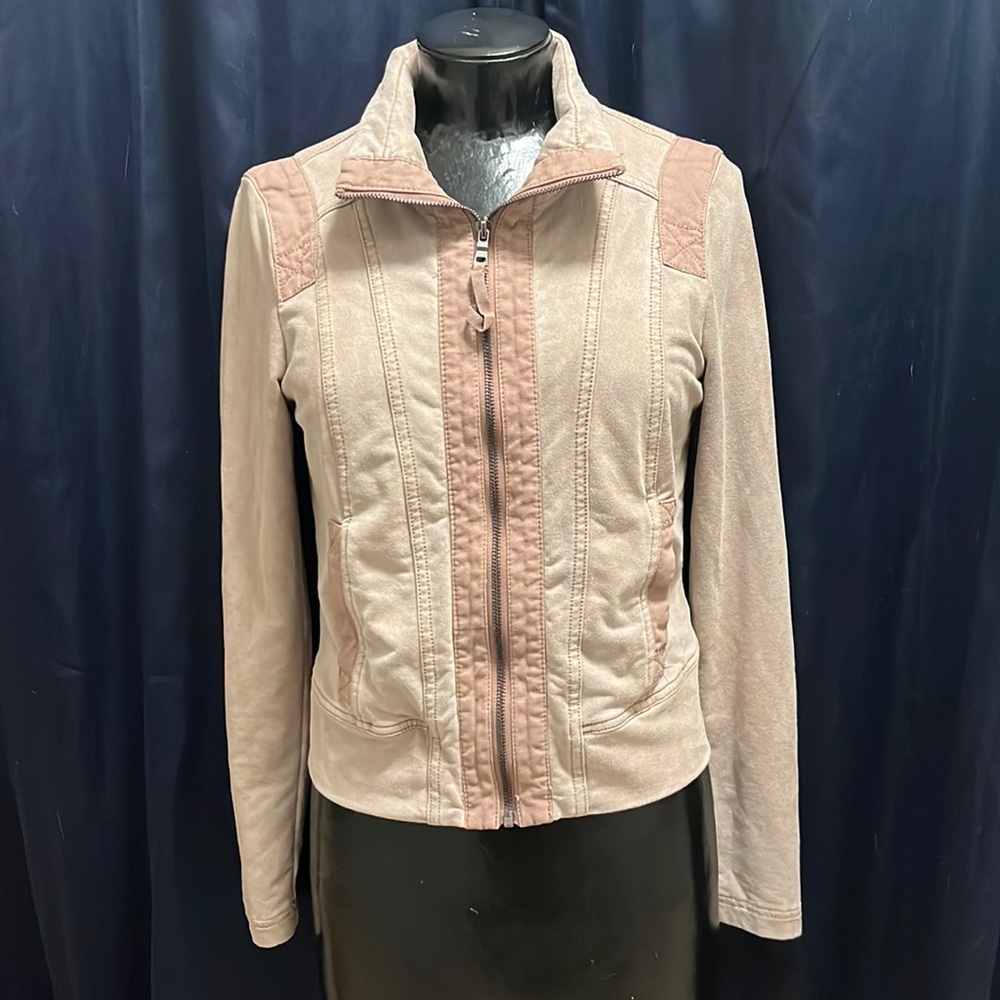 Anthropologie Marrakech French Terry/Suede Moto Jacket XS